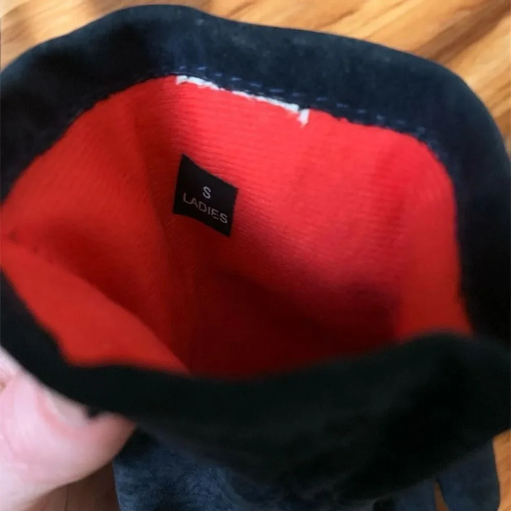 Vintage black suede